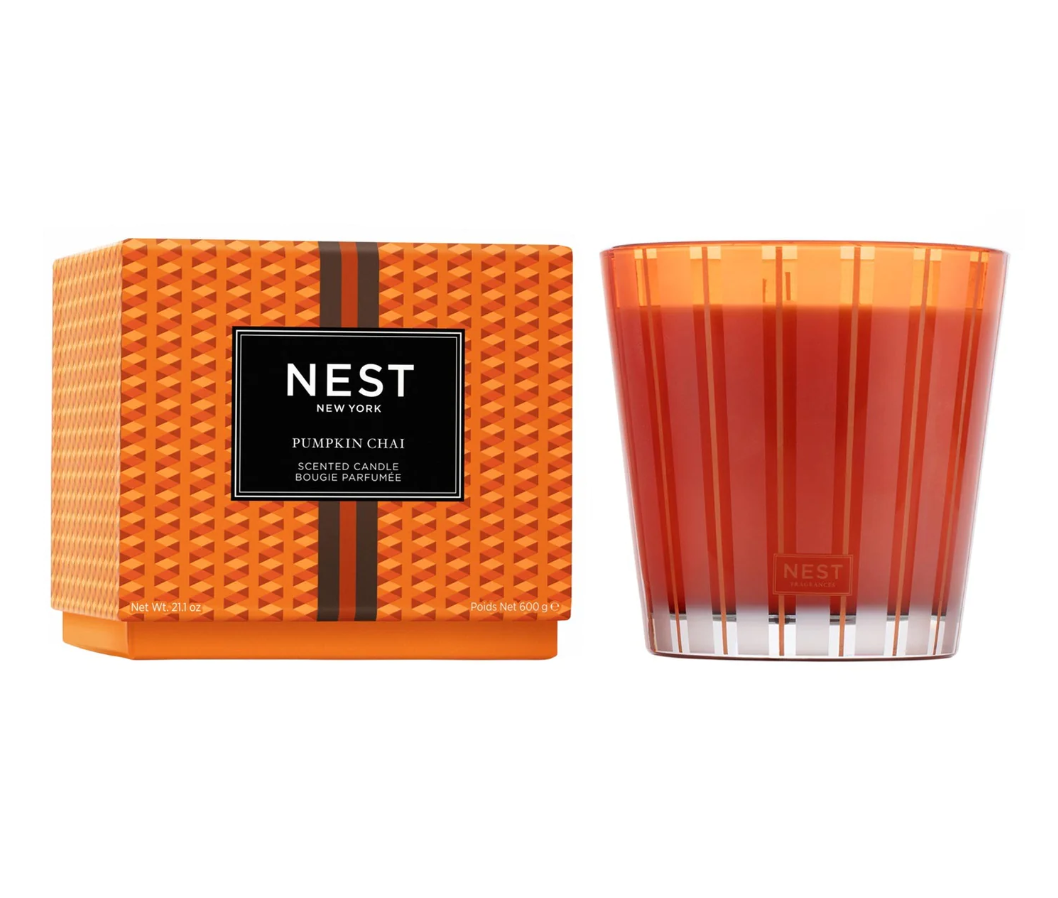 Nest 3-Wick Candle 21.1oz Candles in Pumpkin Chai at Wrapsody
