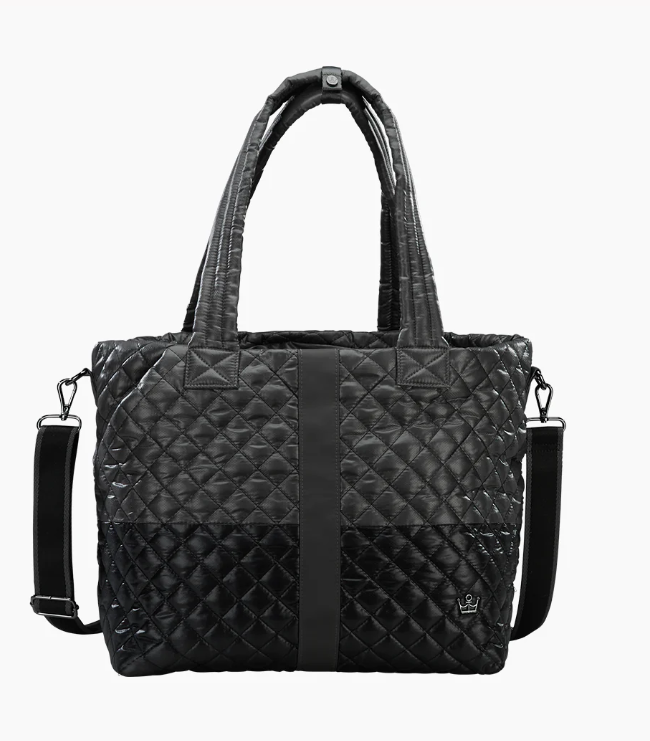 Oliver Thomas Kitchen Sink Tote 2 Luggage, Totes in Graphite/Black Colorblock at Wrapsody