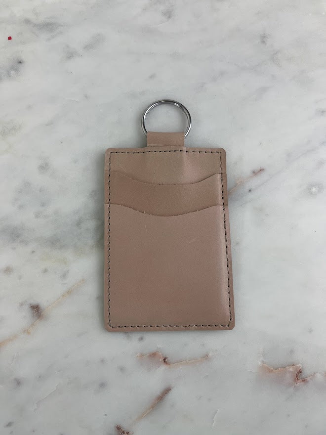 Able Naomi Key Ring Card Case Wallets in Pale Blush at Wrapsody