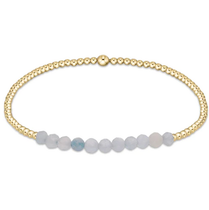 Enewton Bliss 2mm Gold Bracelet Bracelets in Aquamarine at Wrapsody