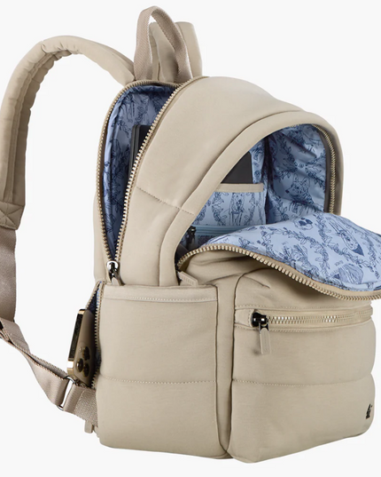 Oliver Thomas Cuddle Knit Laptop Backpack Taupe Heater Backpacks in at Wrapsody