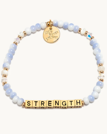 Little Word Project Strength Gold Bracelet S/M Bracelets in  at Wrapsody