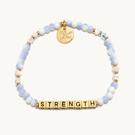 Little Word Project Strength Gold Bracelet S/M Bracelets in  at Wrapsody