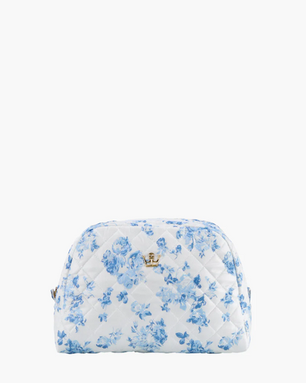 Oliver Thomas KST Cosmetic Medium Denim Floral Travel Accessories in at Wrapsody