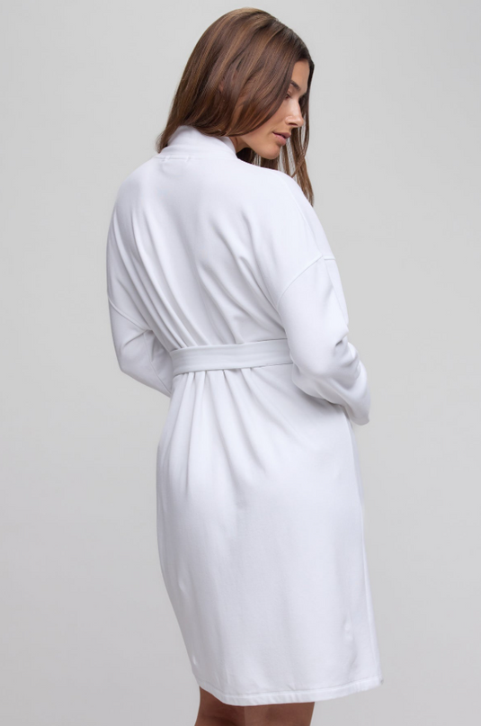 Barefoot Dreams Luxe Lounge Robe - Sea Salt Loungewear in at Wrapsody