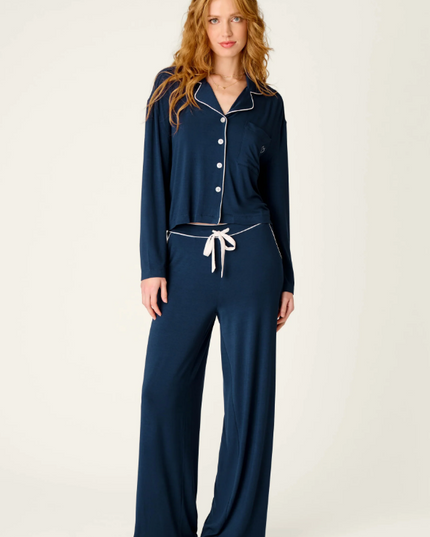 PJ Salvage Soiree Dreams Navy Set Loungewear in S at Wrapsody