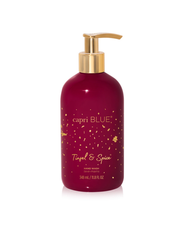 Capri Blue 11.8oz Hand Wash Glimmer Tinsel & Spice Bath & Body in at Wrapsody