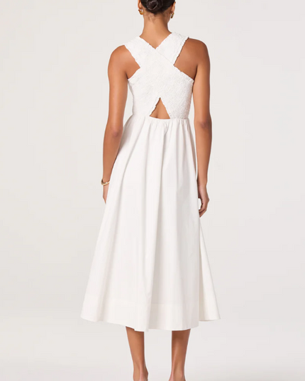 Hollie White Midi Dress Dresses in at Wrapsody