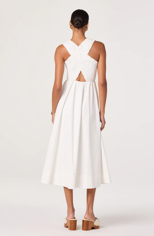 Hollie White Midi Dress Dresses in at Wrapsody