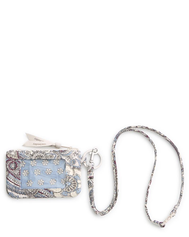 Vera Bradley Neutral Rhapsody Zip ID Breakaway Lanyard Wallets in at Wrapsody