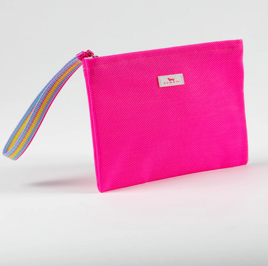 Scout Cabana Clutch Neon Pink Travel Accessories in  at Wrapsody