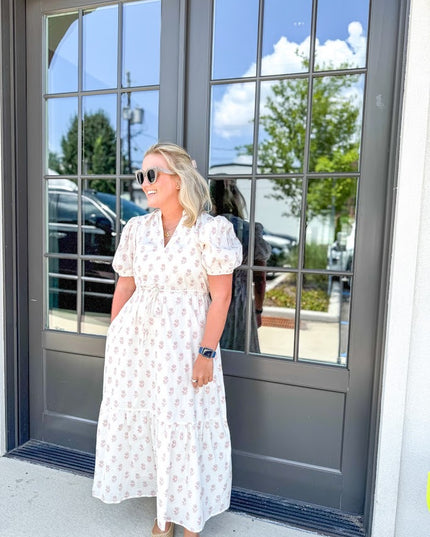 Pretty in Florals Midi Dress Dresses in XS at Wrapsody