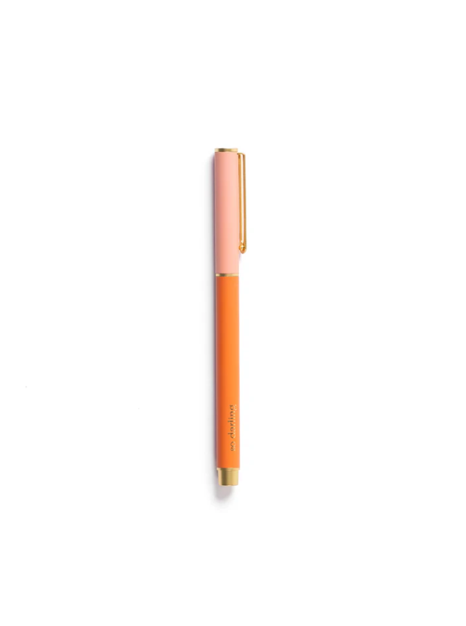 Pen Coral Colorblock Paper in  at Wrapsody