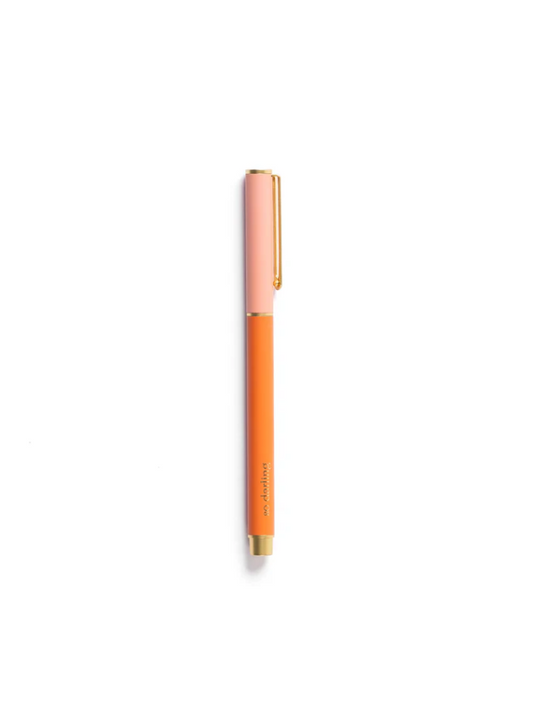 Pen Coral Colorblock Paper in  at Wrapsody