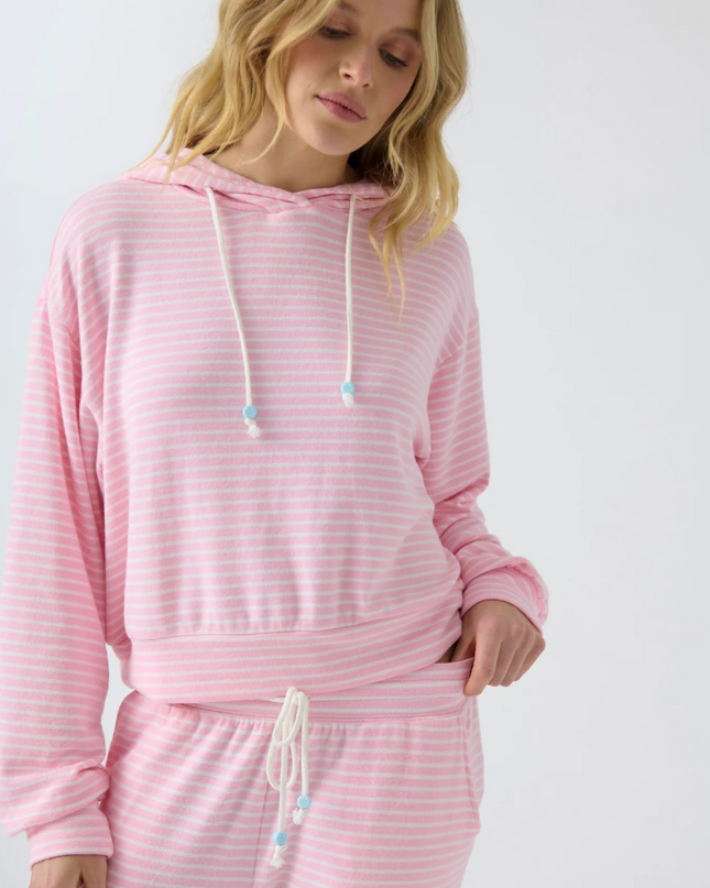 PJ Salvage Happy Days Pink Hoodie Loungewear in S at Wrapsody