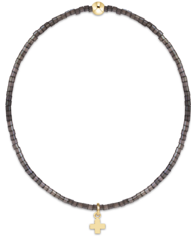 Enewton Signature Cross Small Gold Charm Bracelet Moonlight Bracelets in at Wrapsody