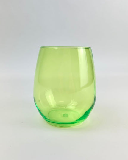 Shatterproof Stemless Wineglass Lime Green Drinkware in  at Wrapsody