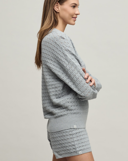 Barefoot Dreams Tulip Pointelle Frost Pullover