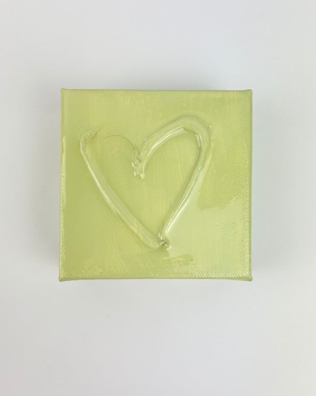 Light Green Mini Hearts Canvas Home Decor in  at Wrapsody