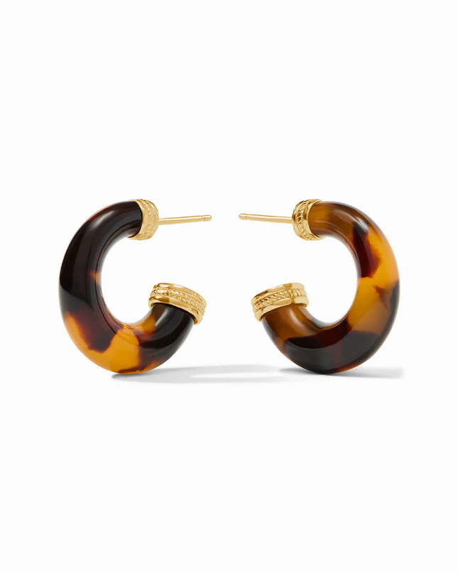 Julie Vos Madison Tortoiseshell Statement Hoop - Small Earrings in  at Wrapsody