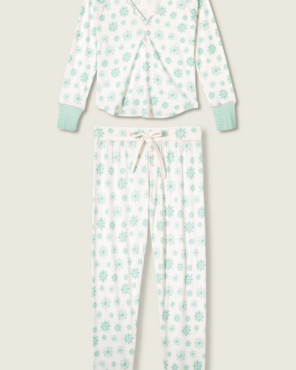 PJ Salvage Snowflake Wishes Ivory Set Loungewear in at Wrapsody