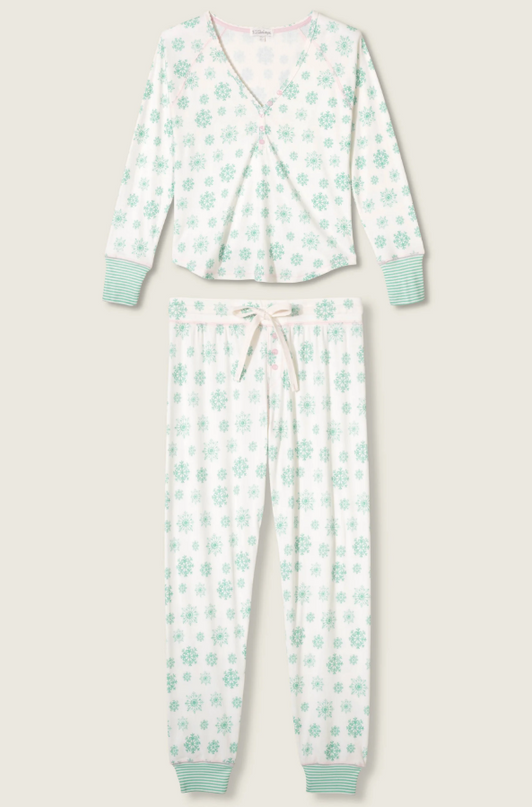 PJ Salvage Snowflake Wishes Ivory Set Loungewear in at Wrapsody