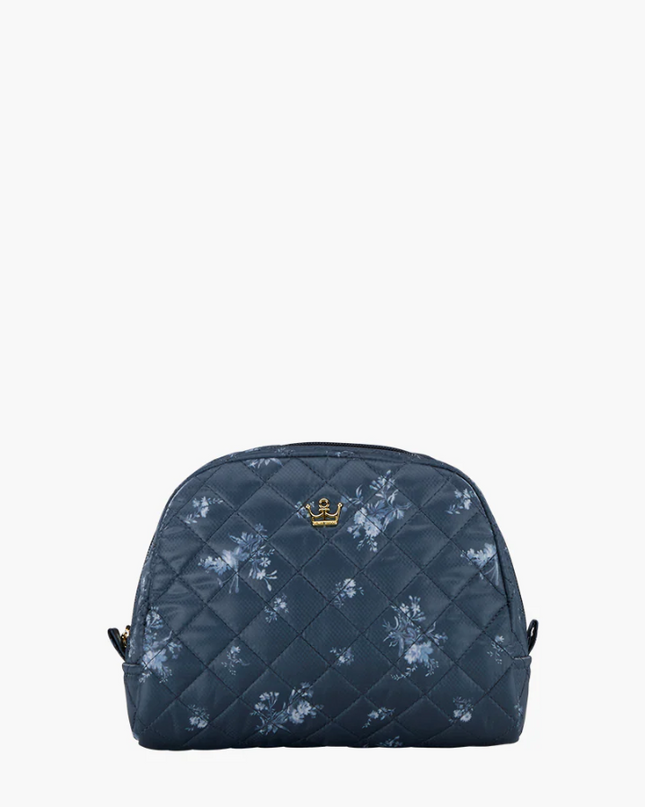 Oliver Thomas KST Cosmetic Medium Denim Navy Floral Travel Accessories in at Wrapsody