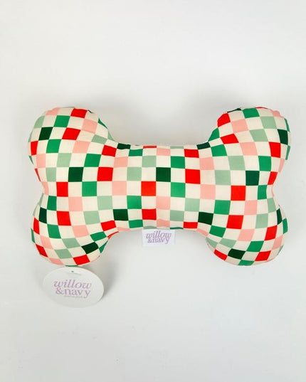 Christmas Gingham 8" Dog Toy