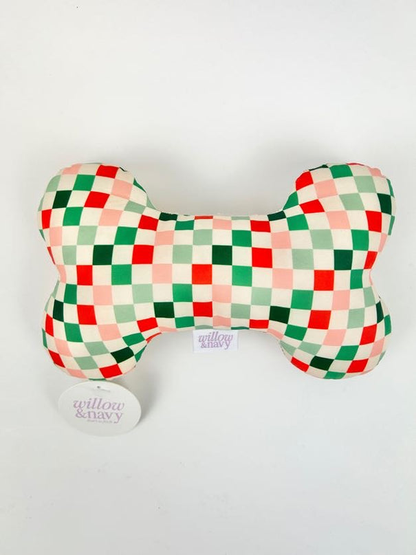 Christmas Gingham 8" Dog Toy