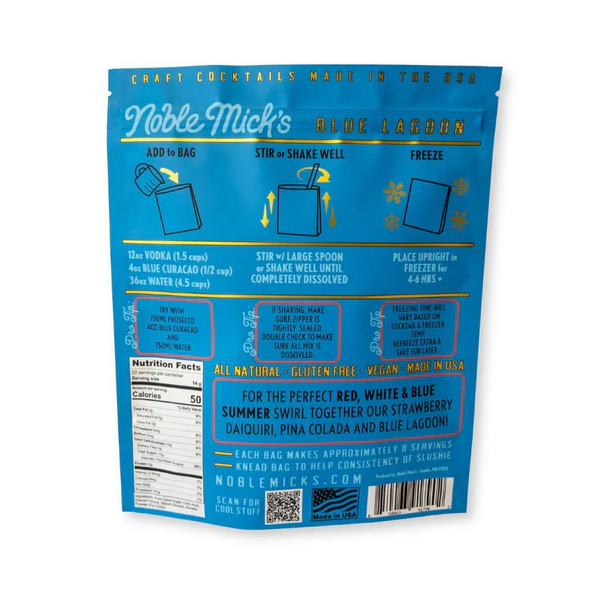 Noble Mick's Blue Lagoon Frozen Cocktail Mix Food in at Wrapsody