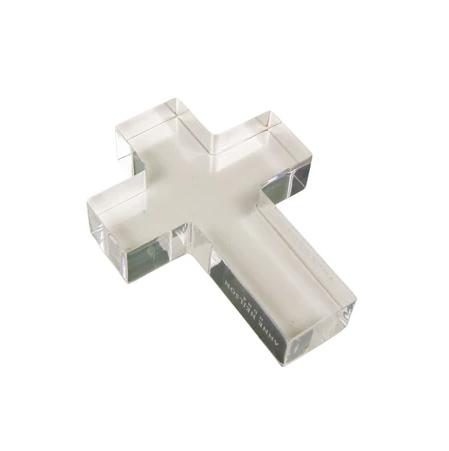Acrylic Weight Cross Small Clear Home Decor in at Wrapsody