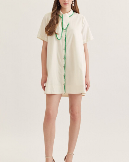 Ric Rac Ecru Mini Dress Dresses in S at Wrapsody