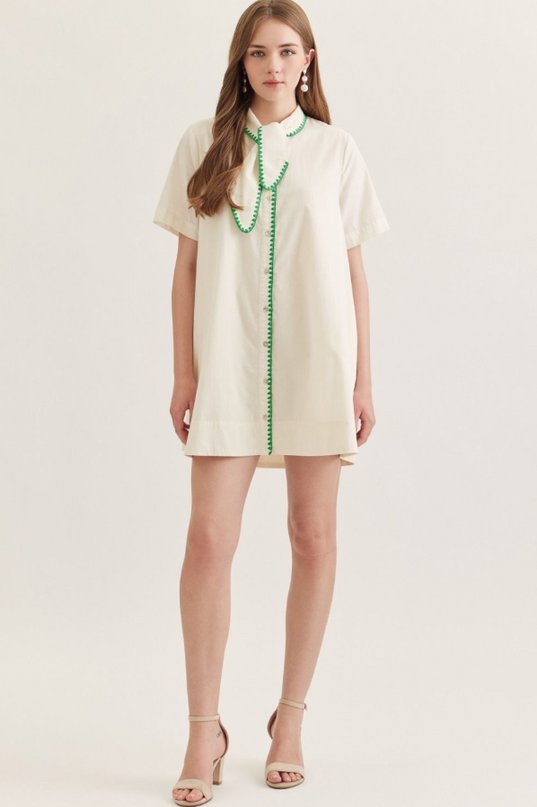 Ric Rac Ecru Mini Dress Dresses in S at Wrapsody