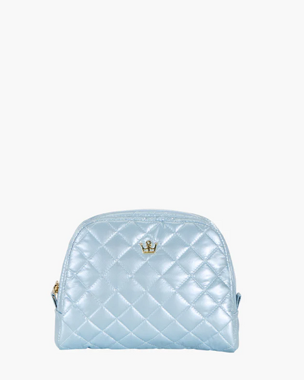 Oliver Thomas KST Cosmetic Medium Sky Blue Metallic Travel Accessories in at Wrapsody