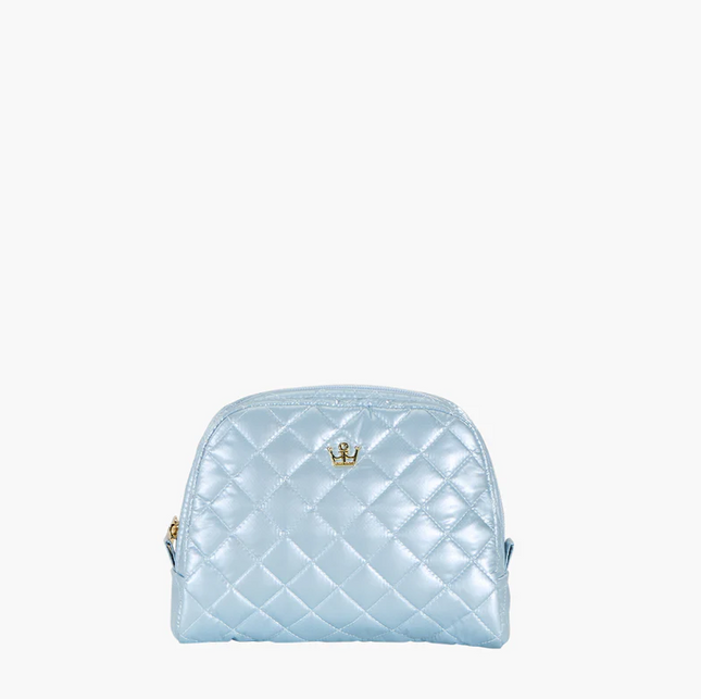 Oliver Thomas KST Cosmetic Medium Sky Blue Metallic Travel Accessories in at Wrapsody