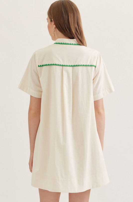 Ric Rac Ecru Mini Dress Dresses in at Wrapsody