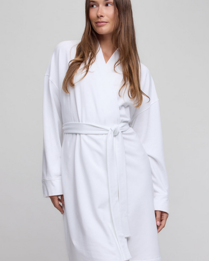 Barefoot Dreams Luxe Lounge Robe - Sea Salt Loungewear in S/M at Wrapsody