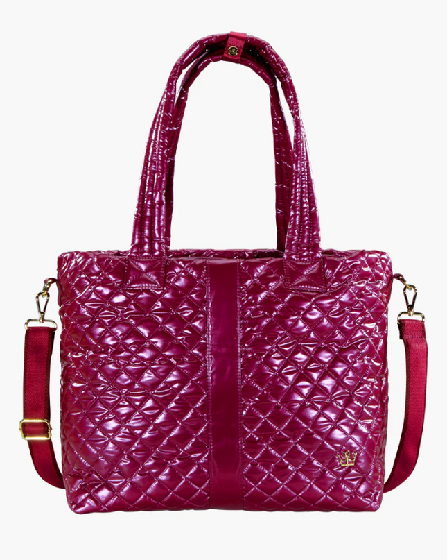 Oliver Thomas Kitchen Sink Tote 2 - Raspberry Pink Metallic Luggage, Totes in  at Wrapsody