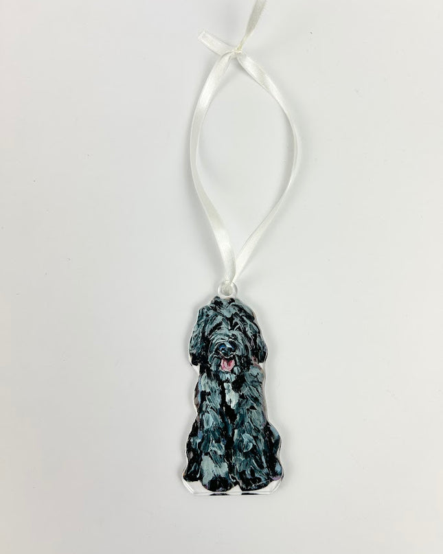 Black Shaggy Goldendoodle Acrylic Ornament Home Decor in  at Wrapsody