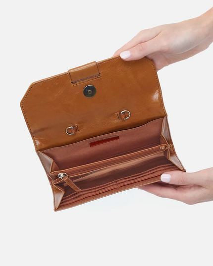Hobo Romy Wallet Crossbody in Truffle Wallets in at Wrapsody