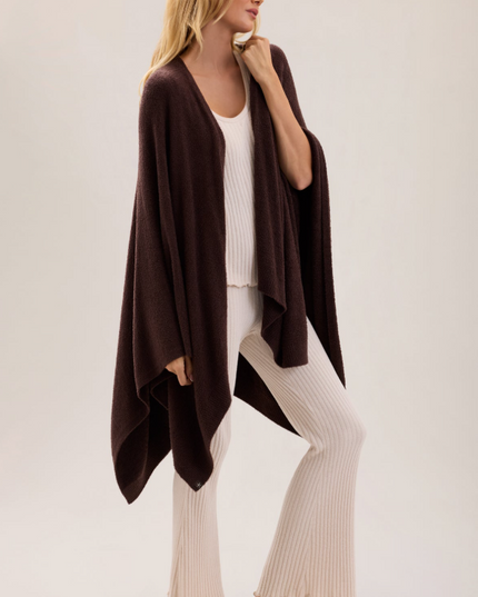 Barefoot Dreams CozyChic Lite Weekend Wrap - Umber Loungewear in at Wrapsody