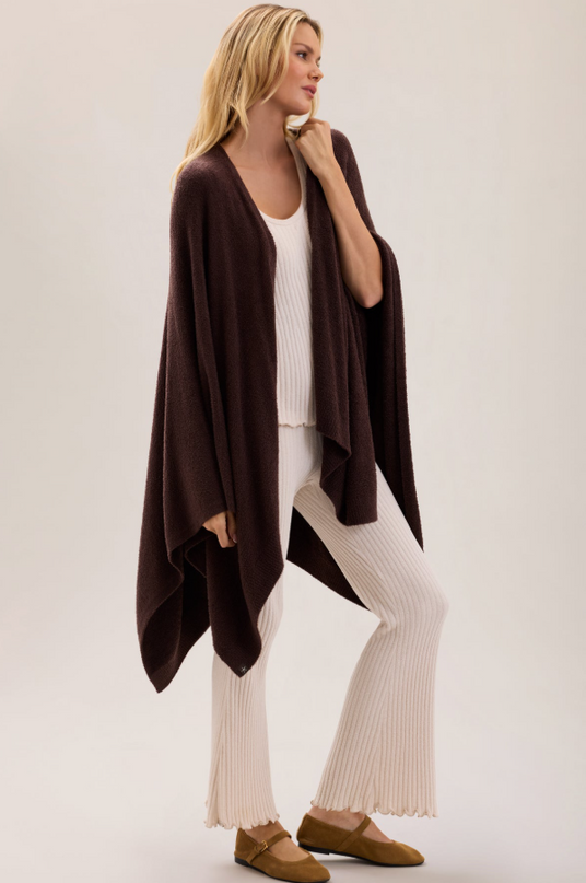 Barefoot Dreams CozyChic Lite Weekend Wrap - Umber Loungewear in at Wrapsody