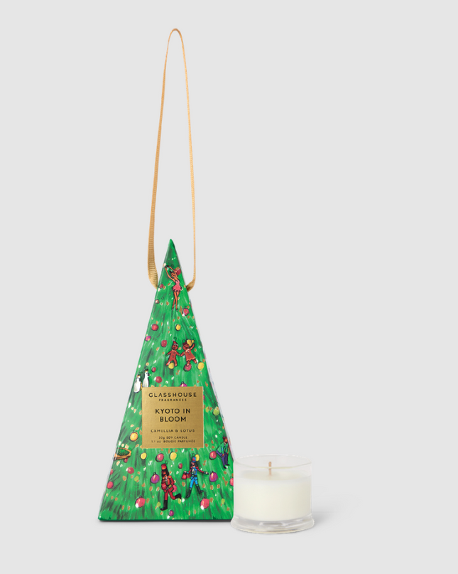 Glasshouse Christmas Bauble Candle Kyoto In Bloom in at Wrapsody