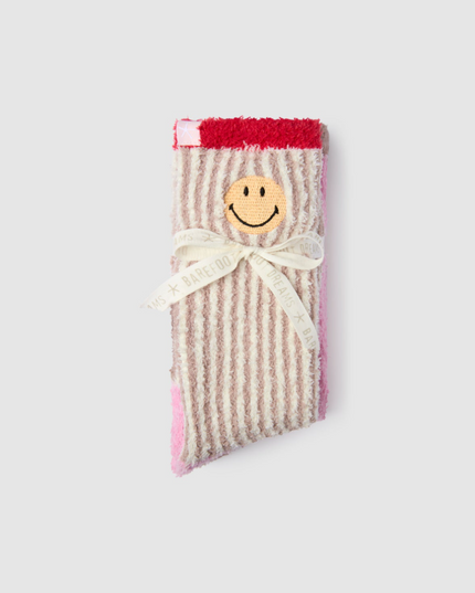 Barefoot Dreams Smiley Ribbed Sock Set Loungewear in at Wrapsody