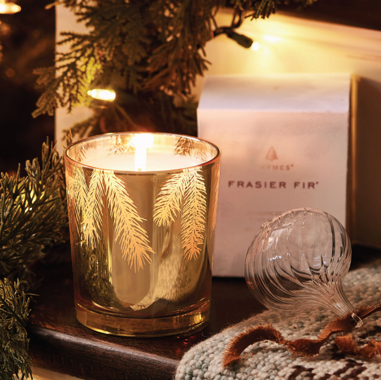 Frasier Fir 13oz Gold Gilded Candle Candles in  at Wrapsody