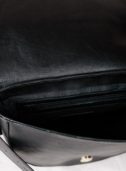 Able Bryce Shoulder Bag - Black Handbags in  at Wrapsody