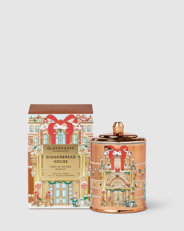 Glasshouse Candle 13.4oz Gingerbread House Candles in at Wrapsody