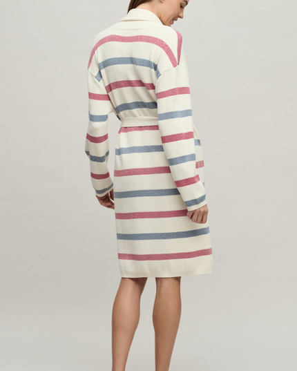 Barefoot Dreams Cotton Stripe Cream Multi Robe