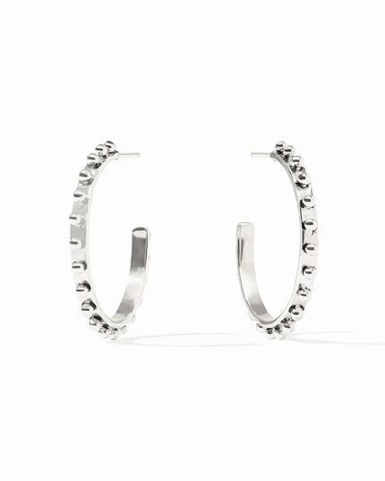 Julie Vos SoHo Hoop Medium Silver Earrings in at Wrapsody