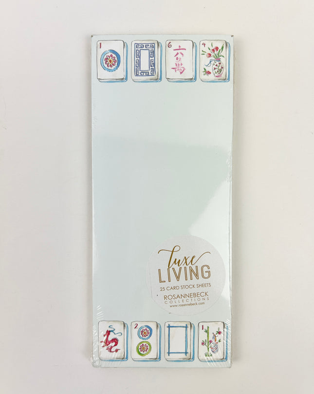 Mahjong Tiles Skinny Notepad Paper in  at Wrapsody